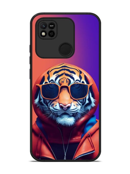 Tiger Animation Glossy Metal Phone Cover for Xiaomi Redmi 10A Zapvi