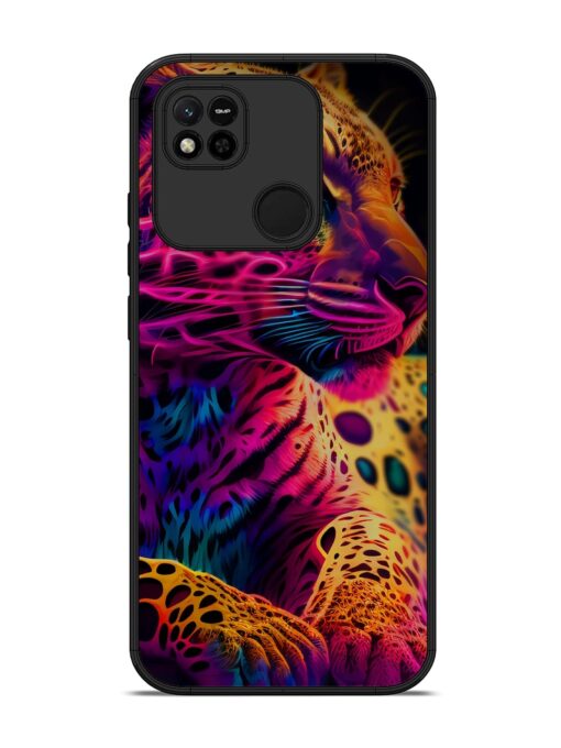 Leopard Art Glossy Metal Phone Cover for Xiaomi Redmi 10A Zapvi