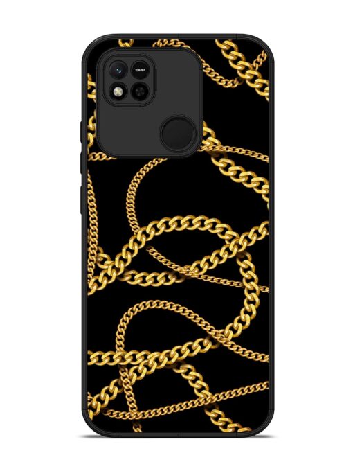 Decorative Golde Chain Glossy Metal Phone Cover for Xiaomi Redmi 10A Zapvi