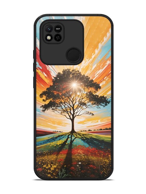 Abstract Tree Colorful Art Glossy Metal Phone Cover for Xiaomi Redmi 10A Zapvi