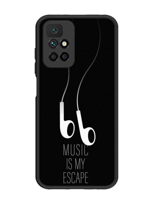 Music Is My Escape Glossy Metal Phone Cover for Xiaomi Redmi 10 Prime (2022) Zapvi