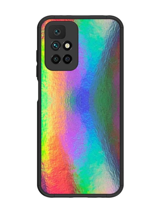 Colorful Holographic Background Glossy Metal TPU Phone Cover for Xiaomi Redmi 10 Prime (2022) Zapvi