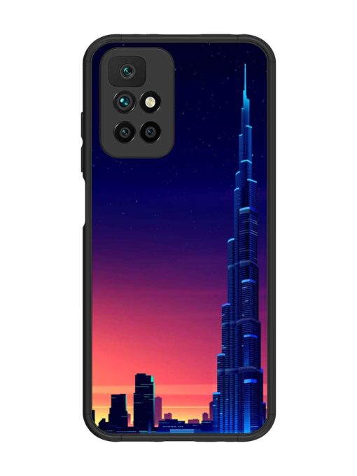 Burj Khalifa Abstract Glossy Metal Phone Cover for Xiaomi Redmi 10 Prime (2022) Zapvi