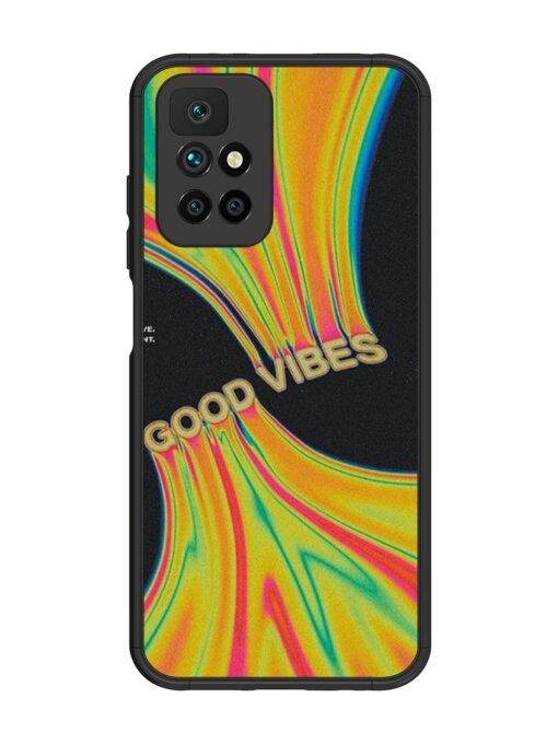 Good Vibes Glossy Metal Phone Cover for Xiaomi Redmi 10 Prime (2022) Zapvi