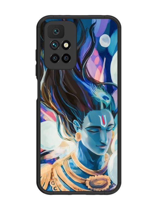 Bhagwan Sri Krishna Glossy Metal Phone Cover for Xiaomi Redmi 10 Prime (2022)