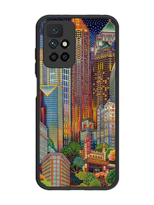 Cityscapes Art Glossy Metal Phone Cover for Xiaomi Redmi 10 Prime (2022) Zapvi