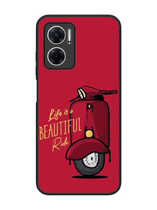 Life Is Beautiful Rides Glossy Metal Phone Cover for Xiaomi Redmi 11 Prime (5G) Zapvi