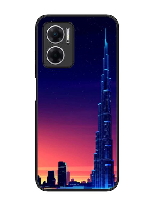 Burj Khalifa Abstract Glossy Metal Phone Cover for Xiaomi Redmi 11 Prime (5G)