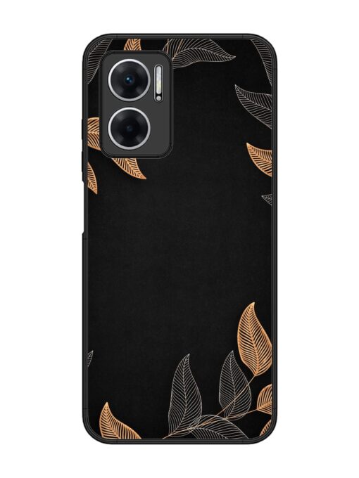 Foliage Art Glossy Metal Phone Cover for Xiaomi Redmi 11 Prime (5G)