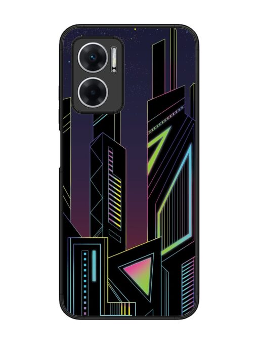 Neon Dreamscape Glossy Metal Phone Cover for Xiaomi Redmi 11 Prime (5G) Zapvi