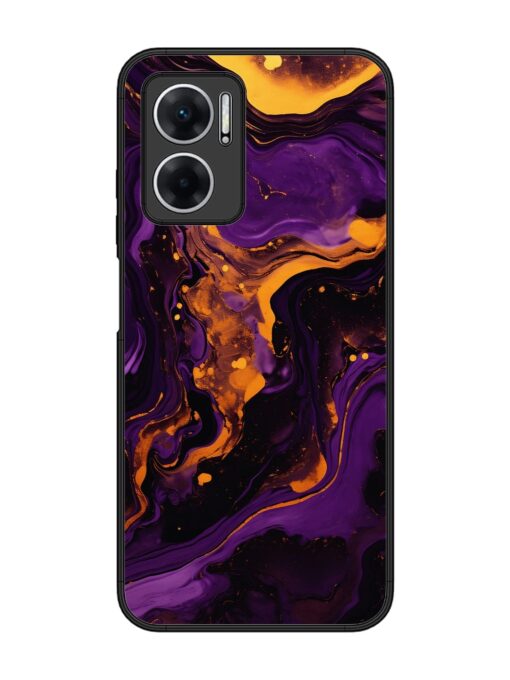 Painting Of A Purple Glossy Metal Phone Cover for Xiaomi Redmi 11 Prime (5G) Zapvi