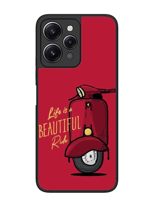 Life Is Beautiful Rides Glossy Metal Phone Cover for Xiaomi Redmi 12 (4G) Zapvi