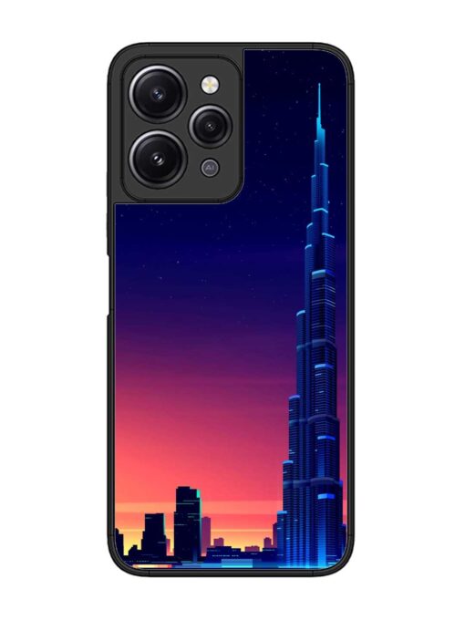 Burj Khalifa Abstract Glossy Metal Phone Cover for Xiaomi Redmi 12 (4G) Zapvi