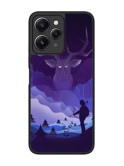 Deer Forest River Glossy Metal Phone Cover for Xiaomi Redmi 12 (4G) Zapvi