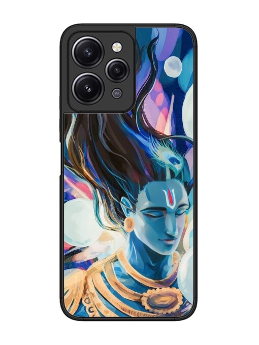 Bhagwan Sri Krishna Glossy Metal Phone Cover for Xiaomi Redmi 12 (4G) Zapvi