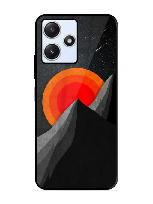 Black Mountain Glossy Metal Phone Cover for Xiaomi Redmi 12 (5G)