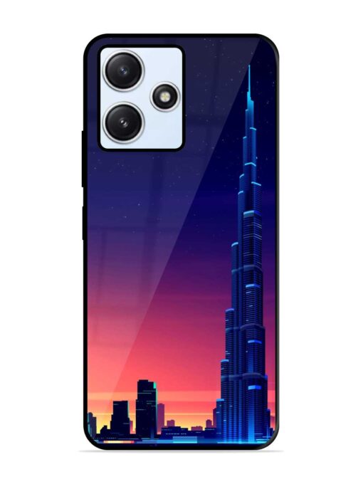 Burj Khalifa Abstract Glossy Metal Phone Cover for Xiaomi Redmi 12 (5G)