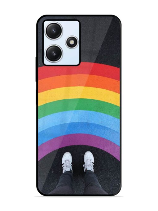 Legs Rainbow Glossy Metal TPU Phone Cover for Xiaomi Redmi 12 (5G)