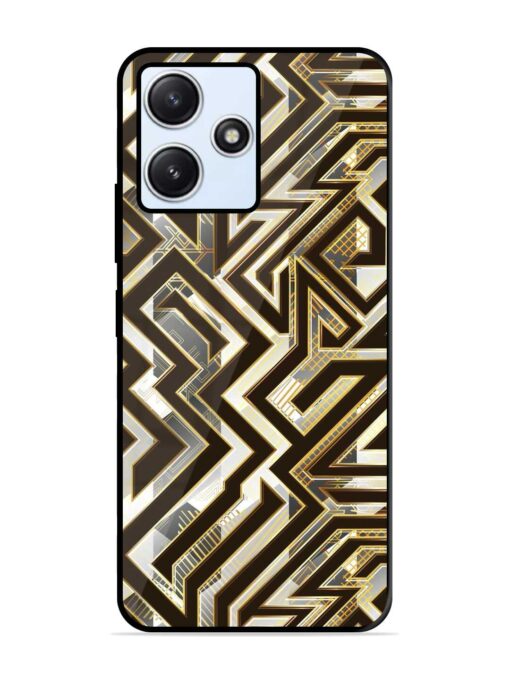 Technology Geometric Seamless Glossy Metal Phone Cover for Xiaomi Redmi 12 (5G)