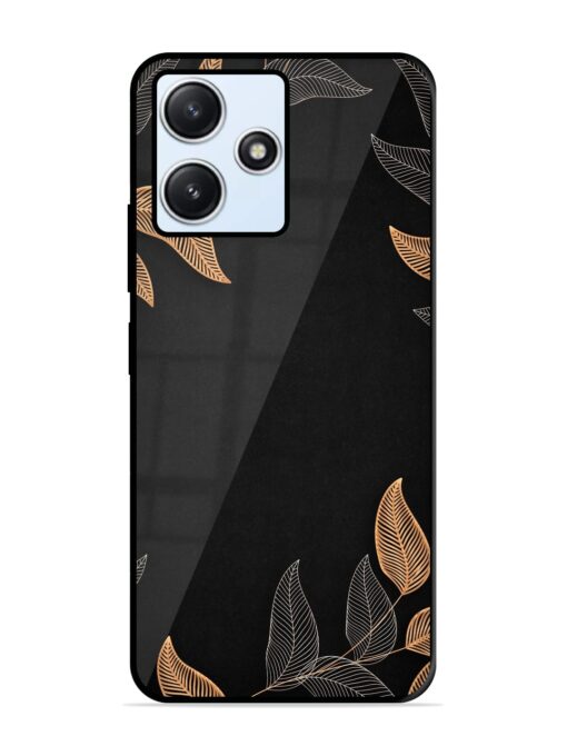 Foliage Art Glossy Metal Phone Cover for Xiaomi Redmi 12 (5G)