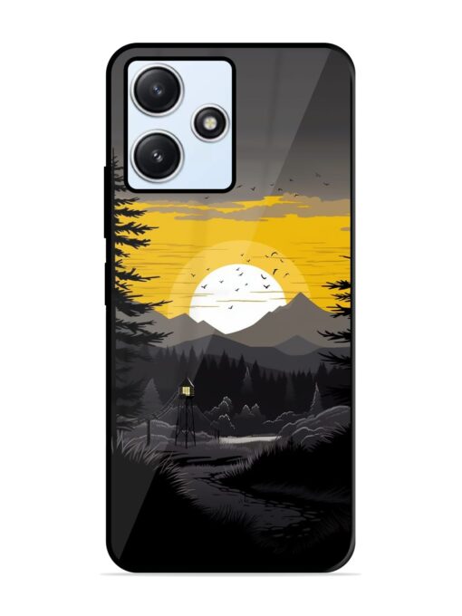 Sunset Vector Glossy Metal Phone Cover for Xiaomi Redmi 12 (5G)