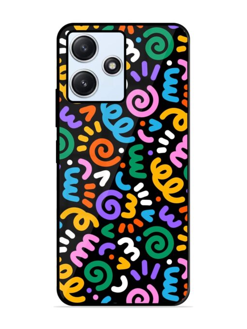 Colorful Seamless Vector Glossy Metal Phone Cover for Xiaomi Redmi 12 (5G)