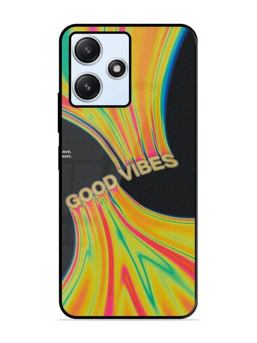 Good Vibes Glossy Metal Phone Cover for Xiaomi Redmi 12 (5G)