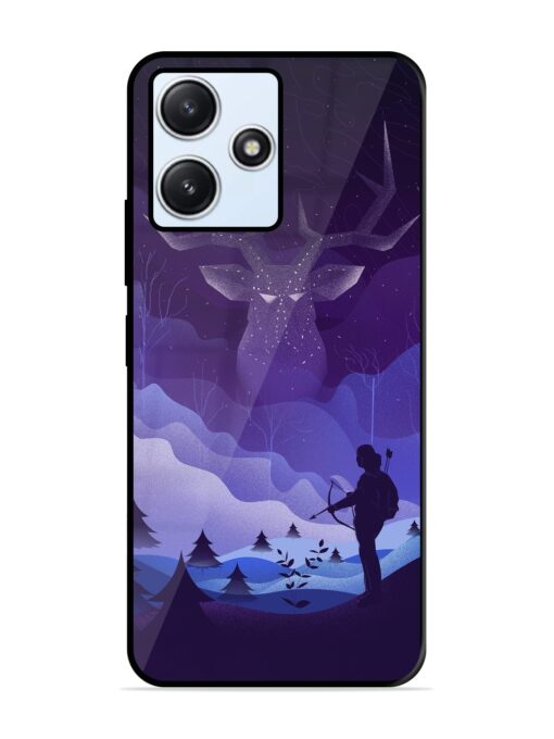 Deer Forest River Glossy Metal Phone Cover for Xiaomi Redmi 12 (5G)