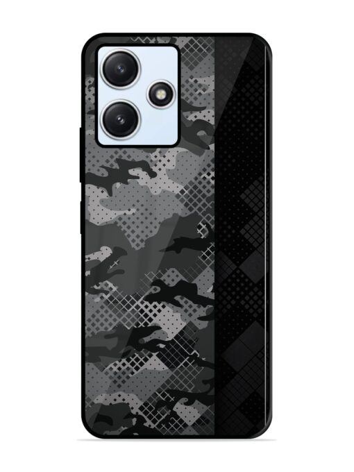 Dark Camouflage Glossy Metal Phone Cover for Xiaomi Redmi 12 (5G)