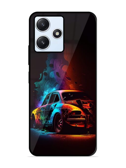 High Classic Car Art Glossy Metal Phone Cover for Xiaomi Redmi 12 (5G)