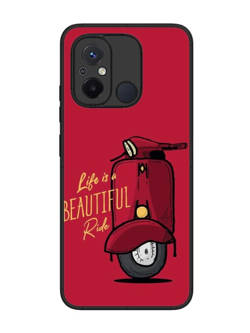 Life Is Beautiful Rides Glossy Metal Phone Cover for Xiaomi Redmi 12C Zapvi