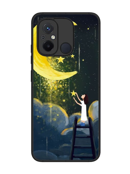 Moonlight Healing Night Illustration Glossy Metal TPU Phone Cover for Xiaomi Redmi 12C Zapvi