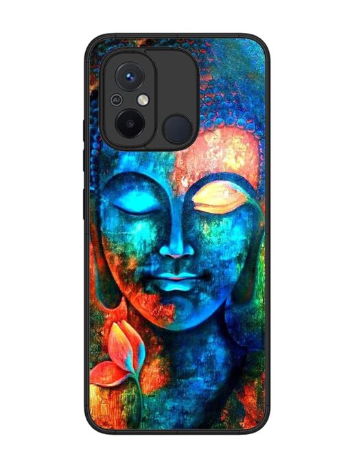 Buddha Painting Glossy Metal Phone Cover for Xiaomi Redmi 12C Zapvi