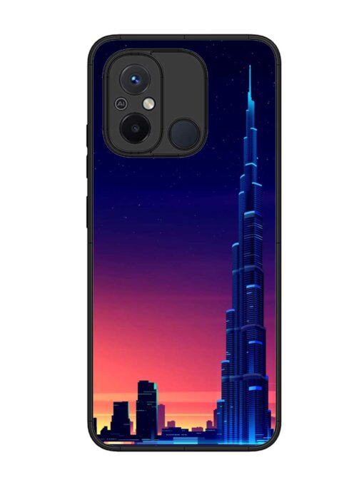 Burj Khalifa Abstract Glossy Metal Phone Cover for Xiaomi Redmi 12C Zapvi