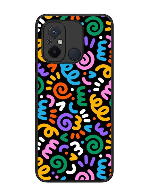 Colorful Seamless Vector Glossy Metal Phone Cover for Xiaomi Redmi 12C Zapvi