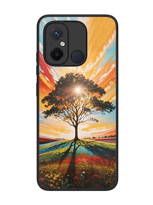 Abstract Tree Colorful Art Glossy Metal Phone Cover for Xiaomi Redmi 12C Zapvi