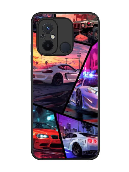 Ride In Pixels Glossy Metal Phone Cover for Xiaomi Redmi 12C Zapvi