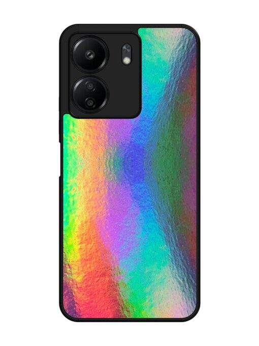 Colorful Holographic Background Glossy Metal TPU Phone Cover for Xiaomi Redmi 13C (4G)