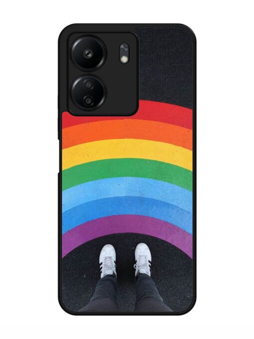 Legs Rainbow Glossy Metal TPU Phone Cover for Xiaomi Redmi 13C (4G)