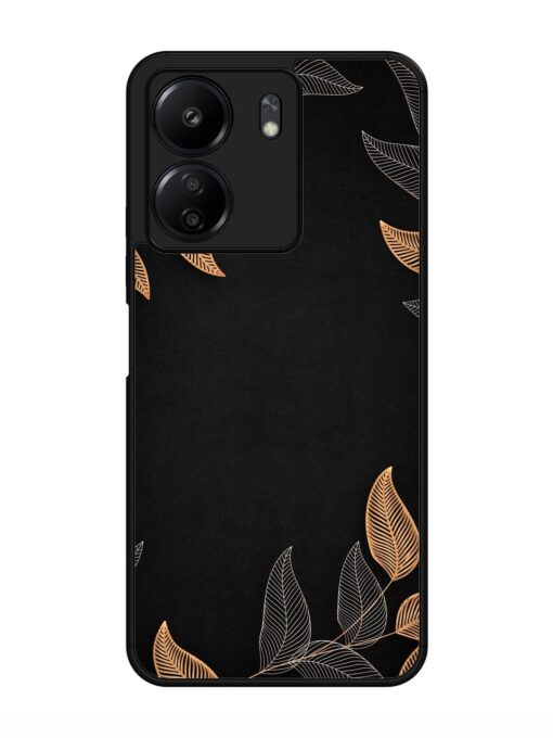 Foliage Art Glossy Metal Phone Cover for Xiaomi Redmi 13C (4G)