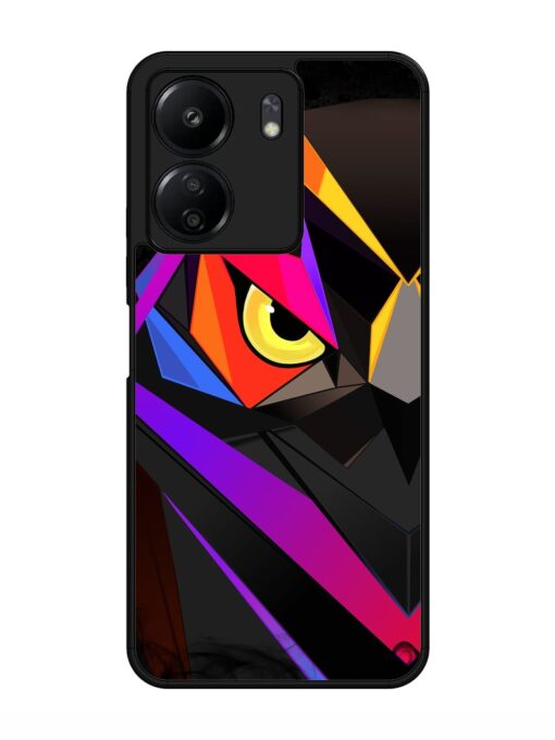 Wpap Owl Glossy Metal Phone Cover for Xiaomi Redmi 13C (4G)