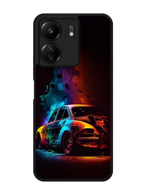 High Classic Car Art Glossy Metal Phone Cover for Xiaomi Redmi 13C (4G) Zapvi