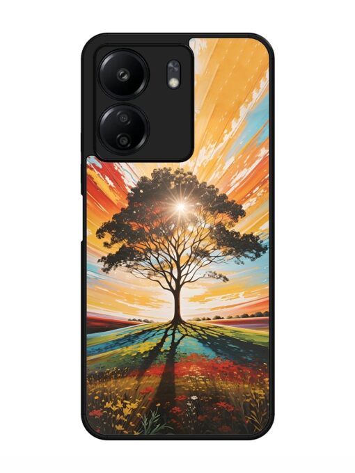 Abstract Tree Colorful Art Glossy Metal Phone Cover for Xiaomi Redmi 13C (4G) Zapvi