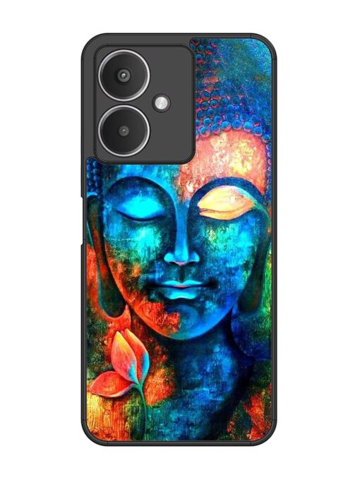 Buddha Painting Glossy Metal Phone Cover for Xiaomi Redmi 13C (5G) Zapvi