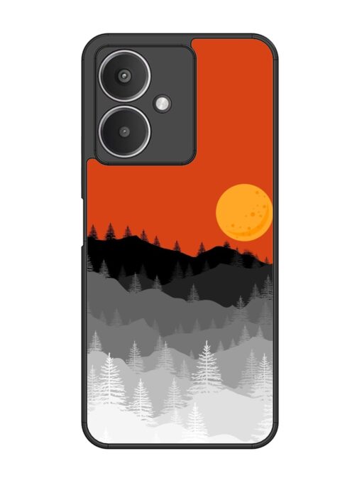 Mountain Lofi Sun Glossy Metal Phone Cover for Xiaomi Redmi 13C (5G) Zapvi