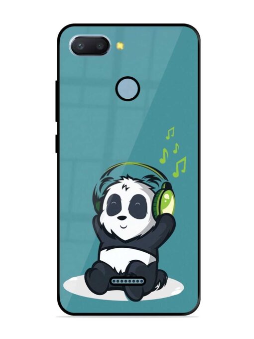 Music Panda Glossy Metal Phone Cover for Xiaomi Redmi 6