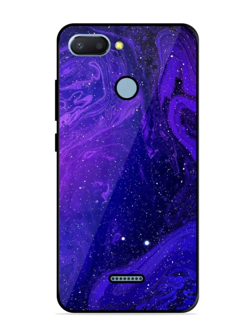 Galaxy Acrylic Abstract Art Glossy Metal Phone Cover for Xiaomi Redmi 6 Zapvi