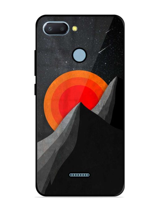 Black Mountain Glossy Metal Phone Cover for Xiaomi Redmi 6 Zapvi