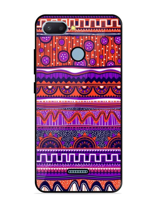 Ethnic Seamless Pattern Glossy Metal TPU Phone Cover for Xiaomi Redmi 6