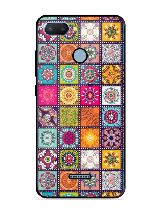 Seamless Pattern Vintage Glossy Metal Phone Cover for Xiaomi Redmi 6 Zapvi